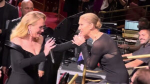 El emotivo momento entre Adele y Céline Dion en un concierto en Las Vegas